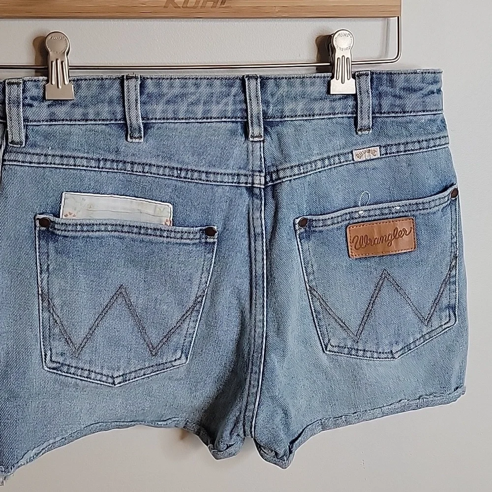 Wrangler Billabong Denim Patchwork Women Shorts - Picture 7 of 7